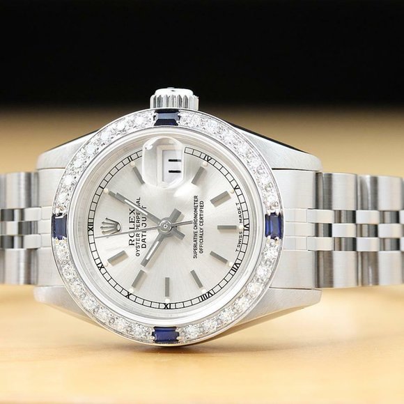Sale! Rolex 18k White Gold w/ Sapphire + Diamond Bezel main image 7